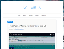 Tablet Screenshot of eviltwinfx.com